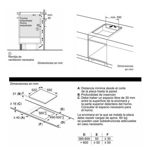 Placa induccion Balay 60 cm Gris 3EB965AU