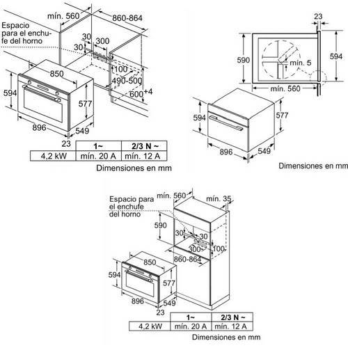 HORNO BOSCH VBD5780SO MULTIF ACERO 90CM