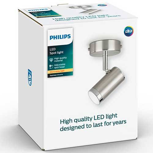 FOCO PHILIPS ESPIMAS 1X4,3W CROMO 5013511P1