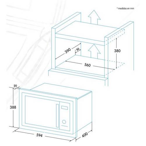 MICROONDAS EDESA EMW2530IG XWH BL 900W 929270362