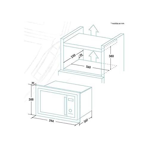 MICROONDAS EDESA EMW2010IG XWH BLAN 800W 929270353