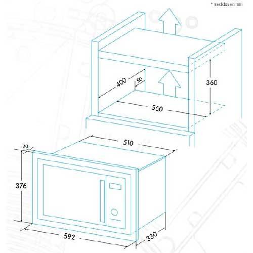 MICROONDAS EDESA EMW2020IGX INOX 700W 929270344