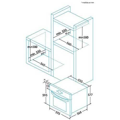 HORNO EDESA EOE7050WH MULT INOX BLAN 70L 921270235