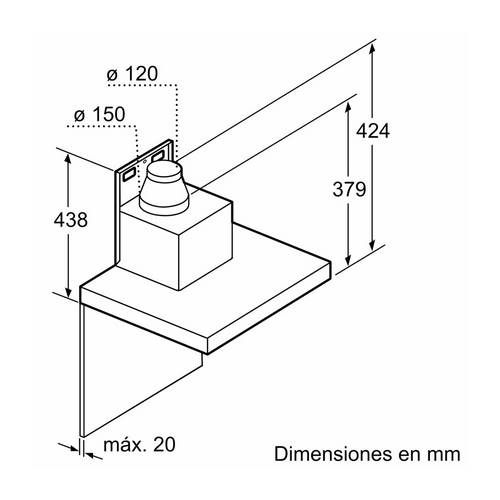 CAMPANA BOSCH DWB97CM50 DECORATIVA PARED 90CM