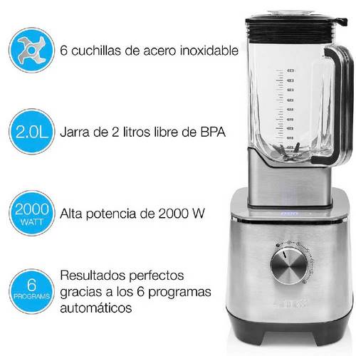 BATIDORA PRINCESS 219500 DELUXE 2000W JARRA 2L