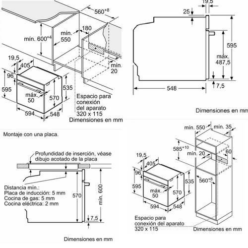 HORNO BOSCH HBG5780S0 PIROL INOX 60CM