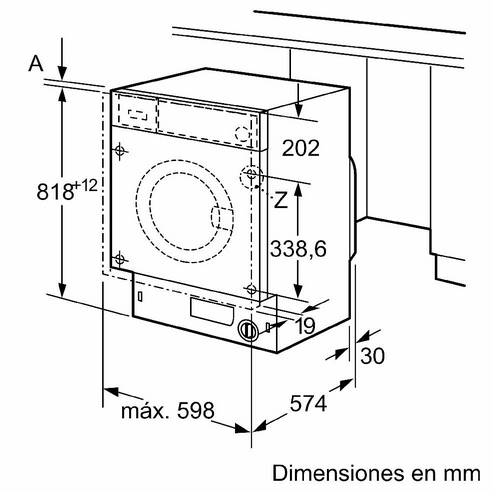 LAVADORA BOSCH WIW24304ES INTEG 7KG 1200RPM A+++