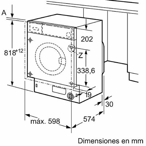 LAVADORA BOSCH WIW24304ES INTEG 7KG 1200RPM A+++