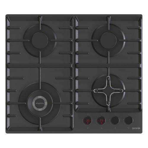 ENCIMERA GORENJE GKTW641SYB GAS NEGRO 4QUEM 60CM