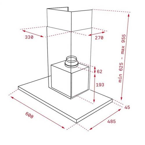 CAMPANA TEKA DLH686T DECORATIVA 60CM 40487180