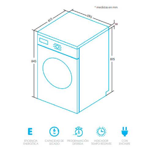 LAVADORA EDESA EWF1060WH C.FR BL 6KG 925270507