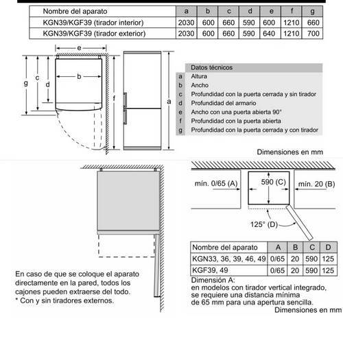 FRIGORIFICO BOSCH KGN39VIEA COMBI INDE INOX COMPRALO EN TENERIFE.