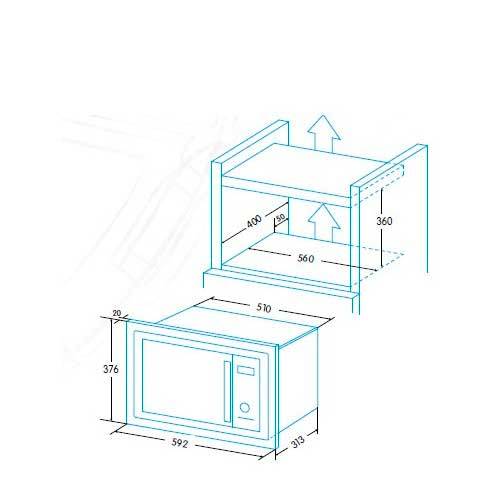 MICROONDAS EDESA EMW2020IX INOX 700W 929270346