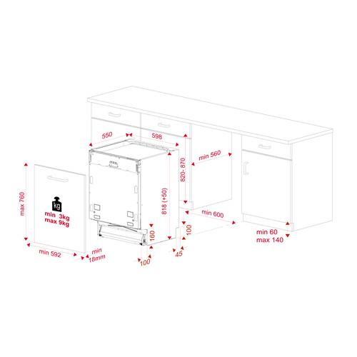 LAVAVAJILLAS TEKA DFI46950 INT 60CM BL 114270001