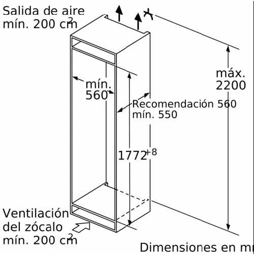 CONGELADOR BOSCH GIN81AEF0 INT VERT BLANCO