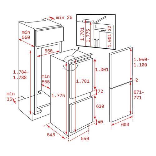 FRIGORIFICO TEKA BI2D BTM CI3350NF 113560005 COMBI