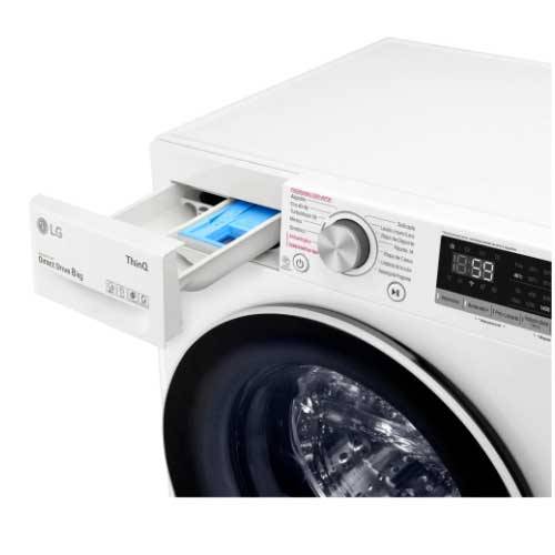 LAVADORA LG F4WV5008S0W C.FR INTELIG 8KG 1400RPM