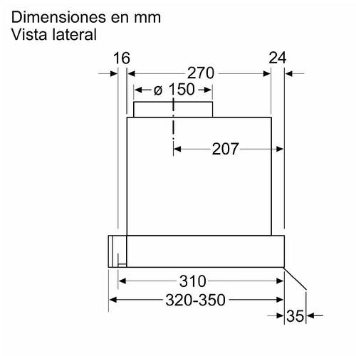 CAMPANA BALAY 3BD896MX INTEG INOX DECORATIVA