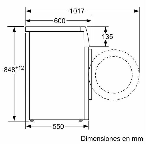 LAVADORA BALAY 3TS983XE INDEP 8KG 1200RPM  ACERO