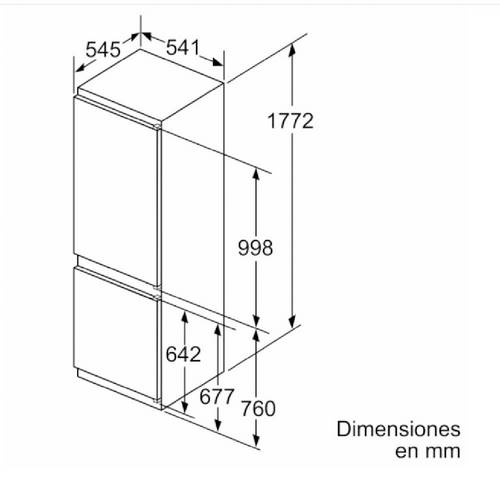 FRIGORIFICO BOSCH KIV86VSF0 COMBI INT 177,2X54,1