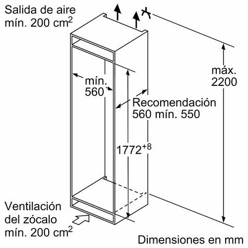 FRIGORIFICO BALAY 3KIF713F COMBI INTEG 177,2X54,1