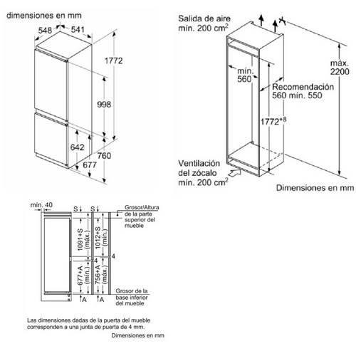 FRIGORIFICO BALAY 3KIF711S COMBI INTEG 177,2CM