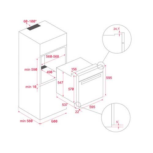 HORNO TEKA HSB630P BK PIROL MULTIF NEGRO 41566052