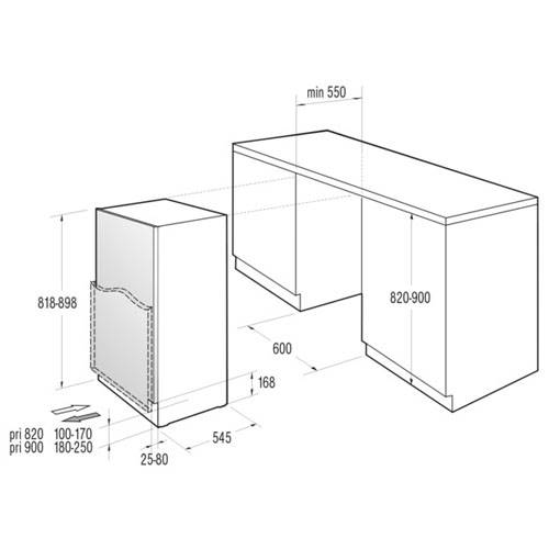 FRIGORIFICO GORENJE RBIU6092AW B.ENCIM INTEG 82CM