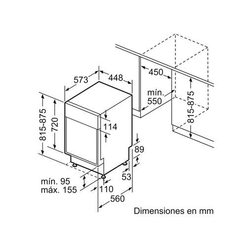 LAVAVAJILLAS BALAY 3VN4010IA INDEP ACERO 45CM