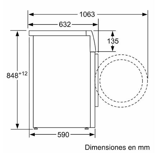 LAVADORA BOSCH WAL28PHXES CF INDEP ACERO MATE 10KG