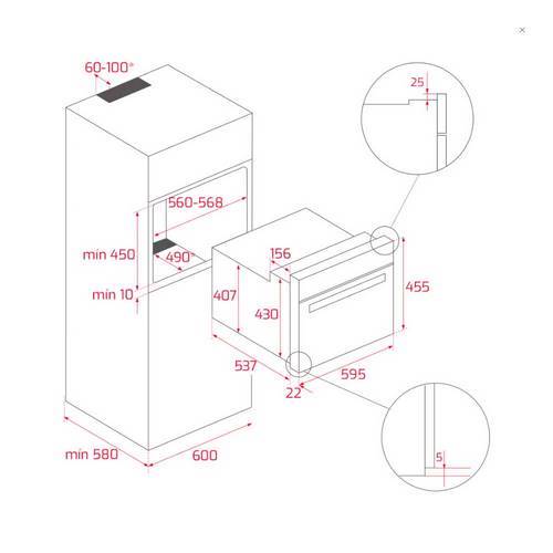 HORNO TEKA HLC8400BK COMPACTO 45CM 111130003