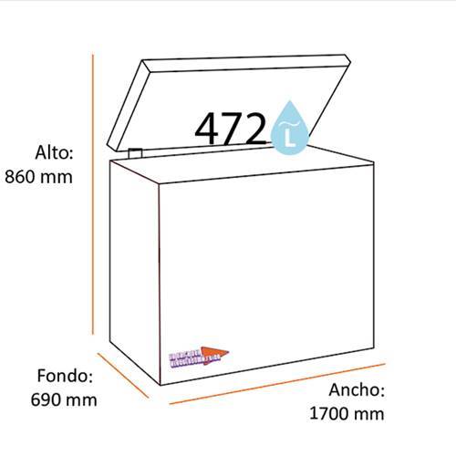 CONGELADOR EDESA EZH5011 HORIZ 472L A+ 928271180
