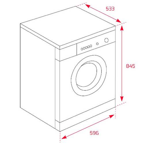 LAVADORA TEKA WMT10610WH INDEP 6KG BL 113920005
