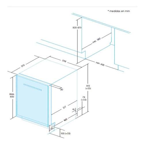 LAVAVAJILLAS EDESA EDB6240I SL INTE 60CM 926270315