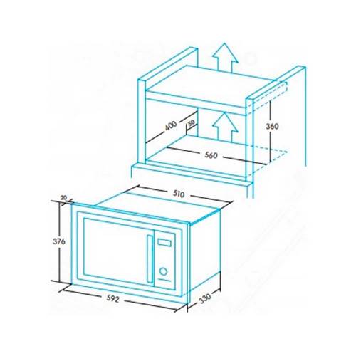 MICROONDAS EDESA EMW2020IG WH 20L 1000W 929270364