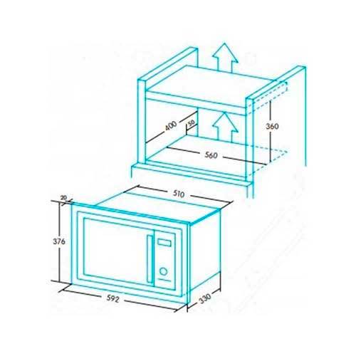 *** MICROONDAS EMW2020IG BK 929270363 AHORA 167609