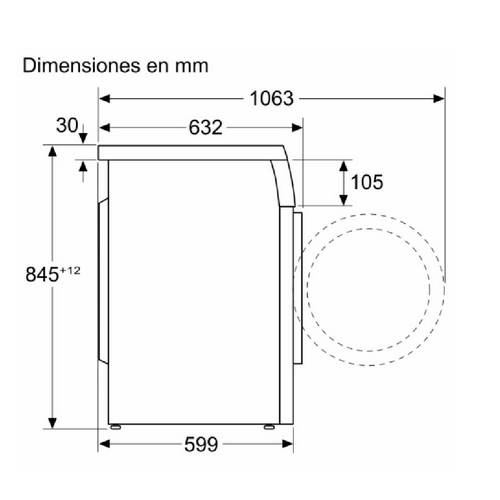 Lavadora Serie 6 blanca 8 kg WUU28T60ES Bosch