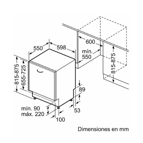 LAVAVAJILLAS BOSCH SMV46GX01E INTEG 60CM