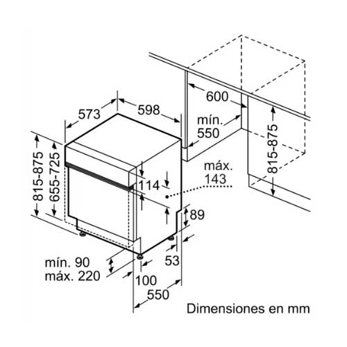 LAVAVAJILLAS BOSCH SMI46NS01E INTEG INOX 60CM