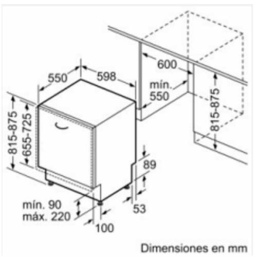 LAVAVAJILLAS SIEMENS SN87YX01CE INTEG 60CM IQ700