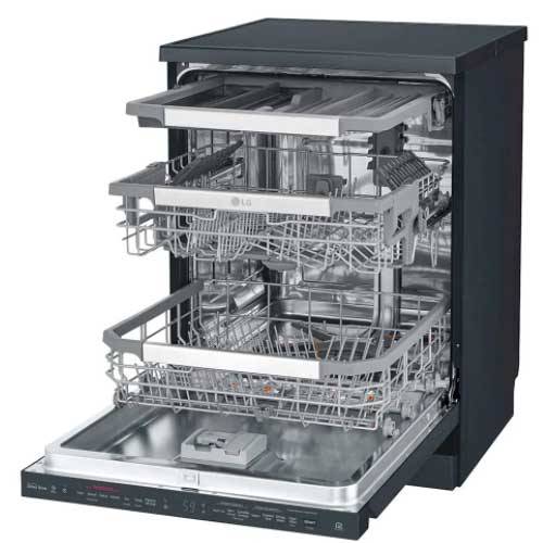 LAVAVAJILLAS LG DF425HMS IND 60CM ACERO NEGRO MATE