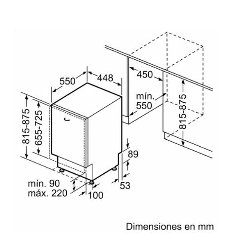 LAVAVAJILLAS BOSCH SPV4EMX21E INTEG 45CM