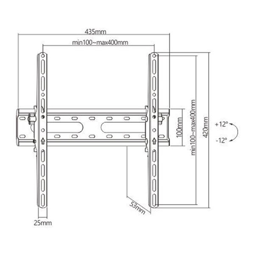 SOPORTE CROMAD CR1108 32"-55" PARED TV LED LCD