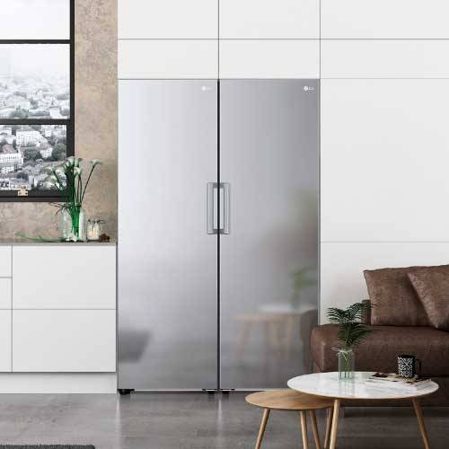 CONGELADOR LG GFM61MBCSF VERT 1PTA INOX NF 355L