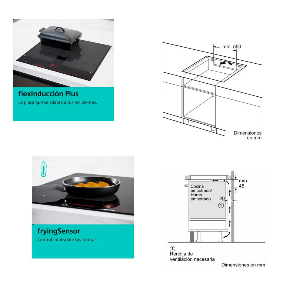 INDUCCION SIEMENS EX875KYV1E NEGRO PREFILES 80CM