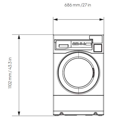 LAVADORA ELECTROLUX WE1100P PROF INOX 12 988690003