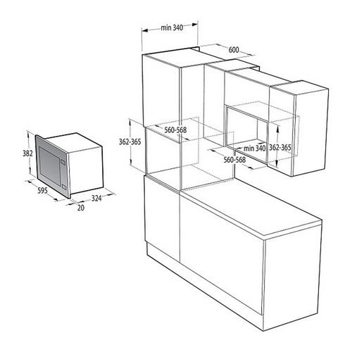 MICROONDAS GORENJE BM201EM1X INOX 700W 738286
