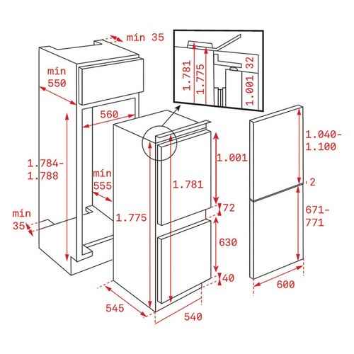 FRIGORIFICO TEKA RBF73340FI INT 2PTAS 113560014