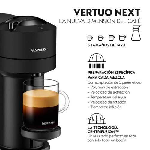 CAFETERA KRUPS XN910NECO NESP VERTUO NEGRO MATE