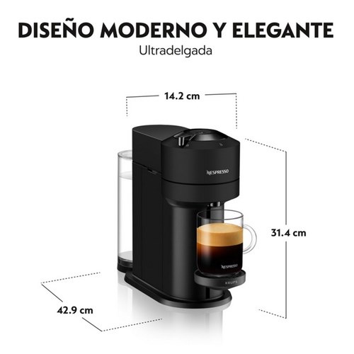 CAFETERA KRUPS XN910NECO NESP VERTUO NEGRO MATE